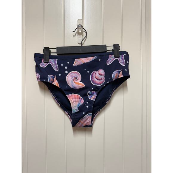 Lands' End Girls' Swimwear UPF 50 Tankini Top & Bikini Bottom Swim Set, Navy XL - Picture 5 of 6